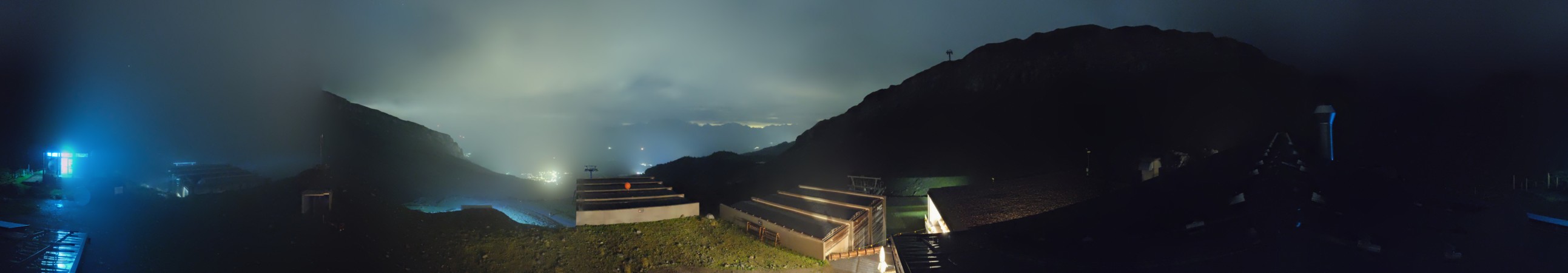 Laax Flims Falera - Weisse Arena Segneshütte snow cam captured at 13 September 2026 at 11:57 pm GMT+2