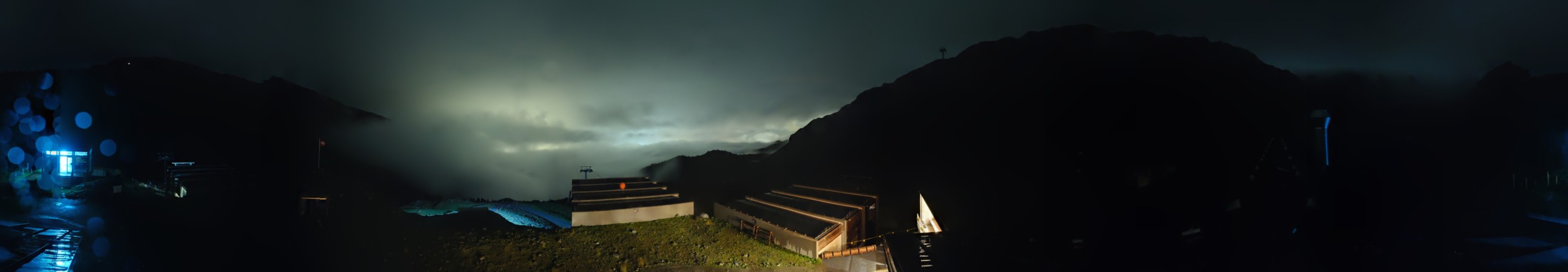 Laax Flims Falera - Weisse Arena Segneshütte snow cam captured at 16 September 2026 at 11:27 pm GMT+2