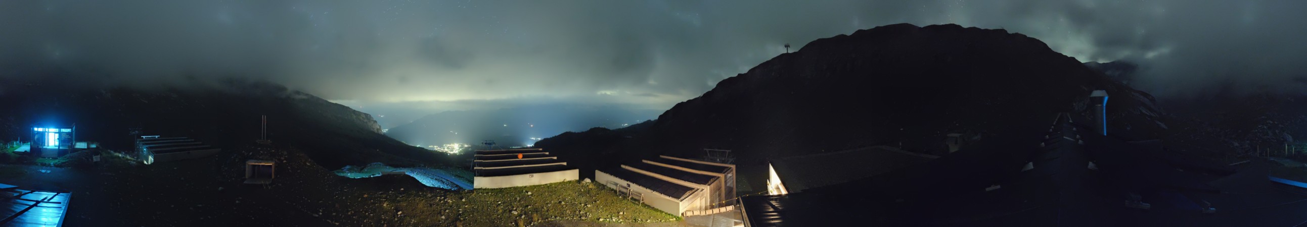 Laax Flims Falera - Weisse Arena Segneshütte snow cam captured at 18 September 2026 at 11:51 pm GMT+2