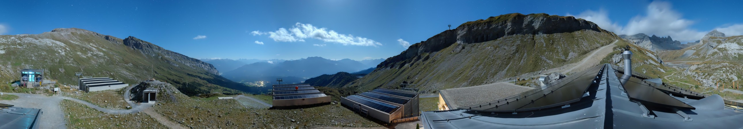 Laax Flims Falera - Weisse Arena Segneshütte snow cam captured at 24 September 2026 at 11:52 pm GMT+2