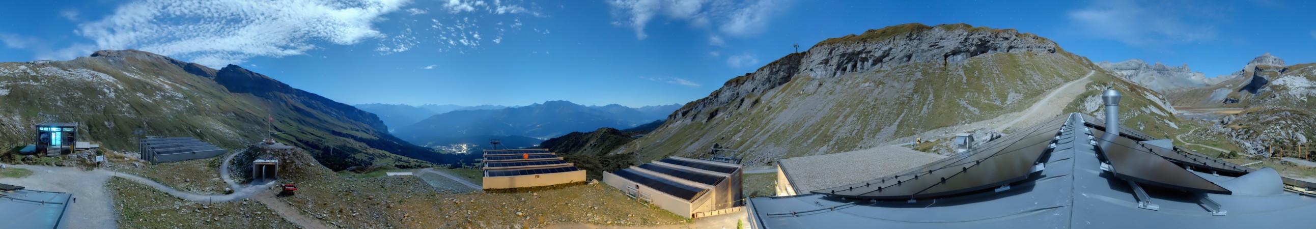 Laax Flims Falera - Weisse Arena Segneshütte snow cam captured at 27 September 2026 at 11:52 pm GMT+2