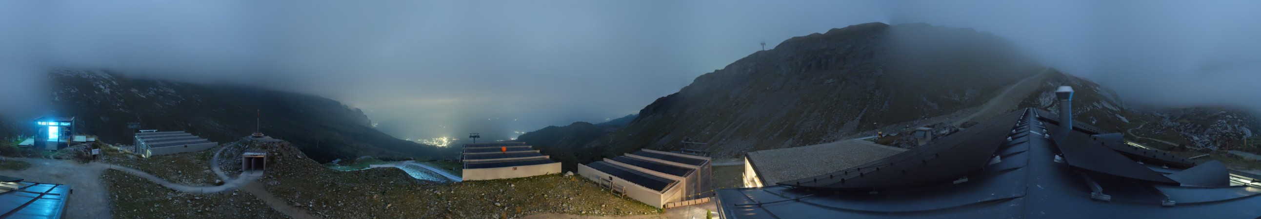 Laax Flims Falera - Weisse Arena Segneshütte snow cam captured at 1 October 2026 at 11:49 pm GMT+2