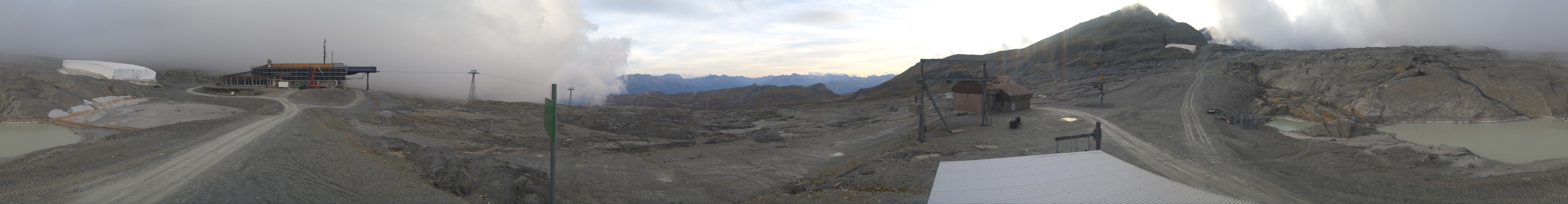 Laax Flims Falera - Weisse Arena Vorab Gletscher snow cam captured at 21 September 2026 at 6:59 pm GMT+2