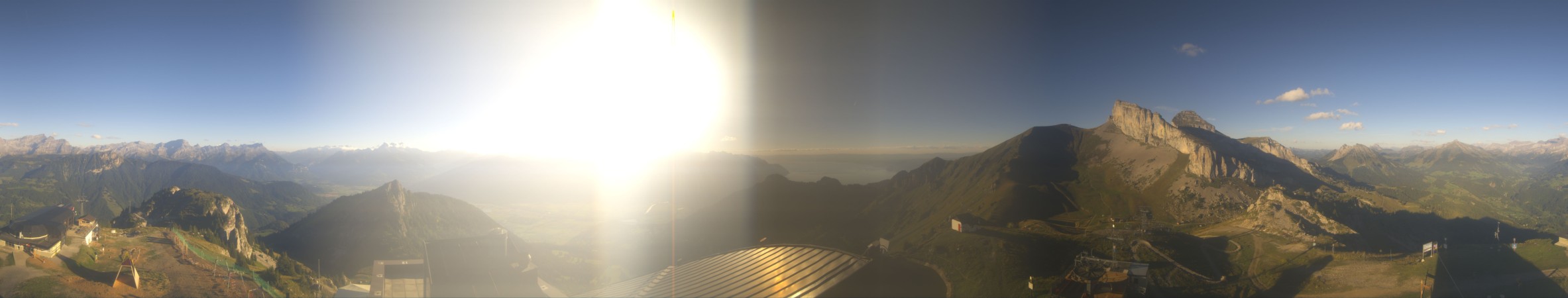 Leysin Télé La Berneuse - Kuklos snow cam captured at 15 September 2026 at 6:16 pm GMT+2