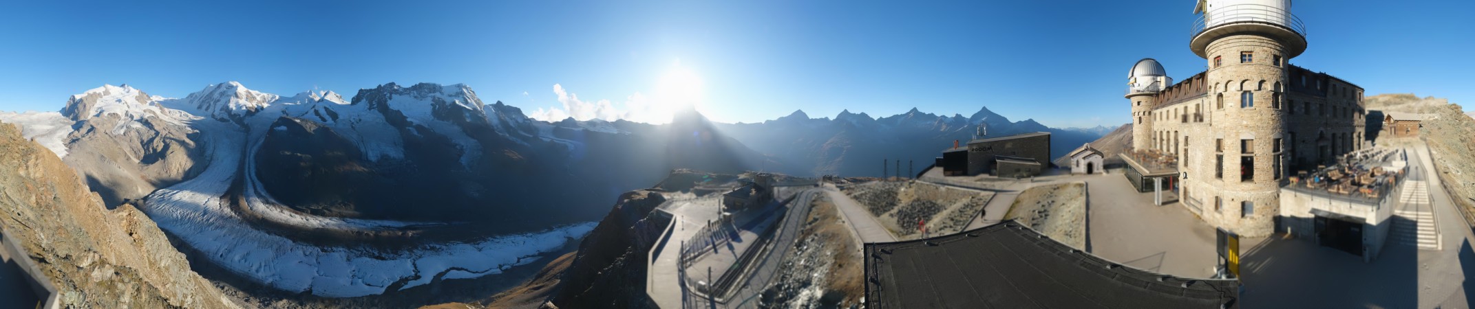 Matterhorn Gotthard Bahn Gornergrat MGB snow cam captured at 15 September 2026 at 6:49 pm GMT+2