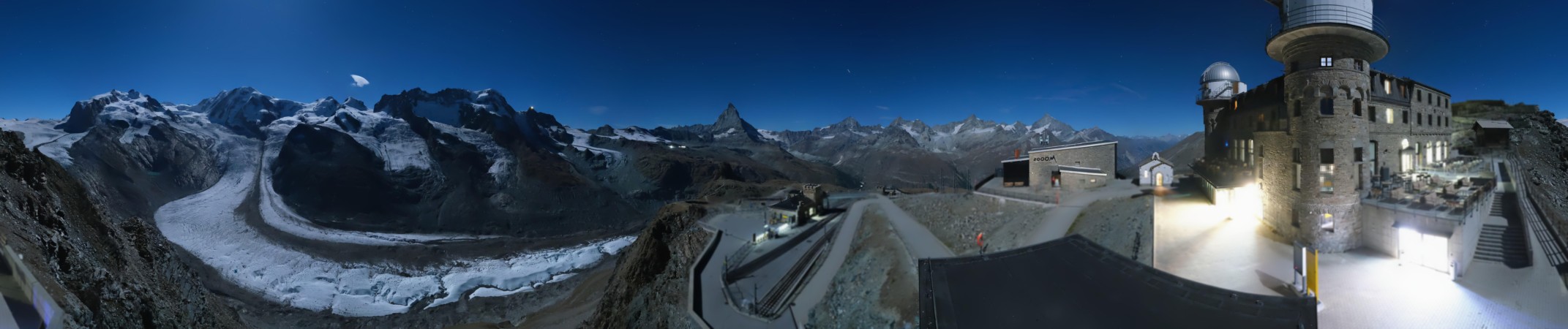 Matterhorn Gotthard Bahn Gornergrat MGB snow cam captured at 25 September 2026 at 11:54 pm GMT+2