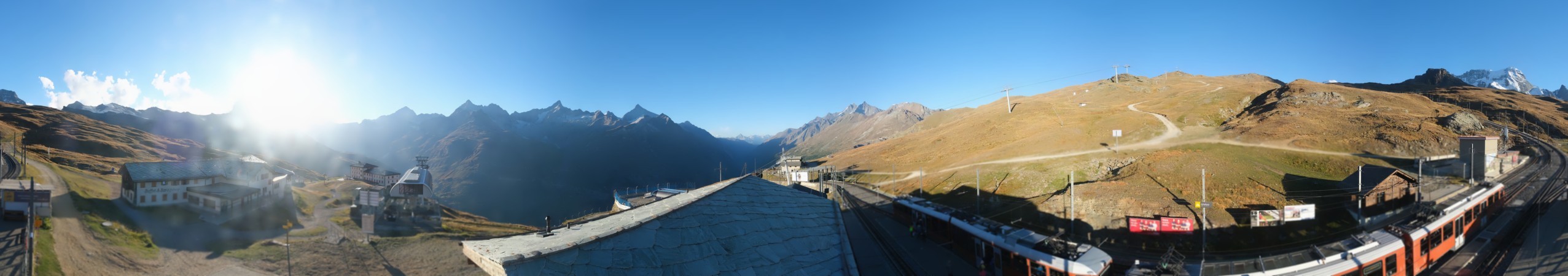 Matterhorn Gotthard Bahn Matterhorn Gotthard Bahn - Riffelberg snow cam captured at 15 September 2026 at 6:50 pm GMT+2