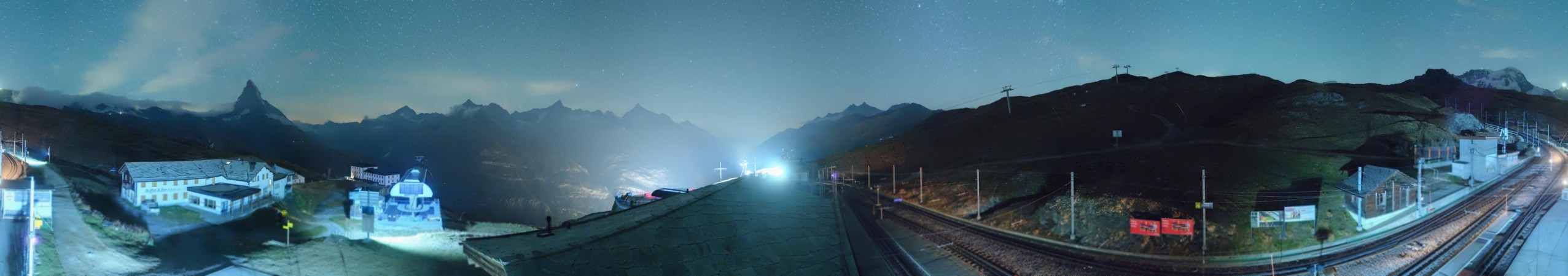Matterhorn Gotthard Bahn Matterhorn Gotthard Bahn - Riffelberg snow cam captured at 3 October 2026 at 11:46 pm GMT+2