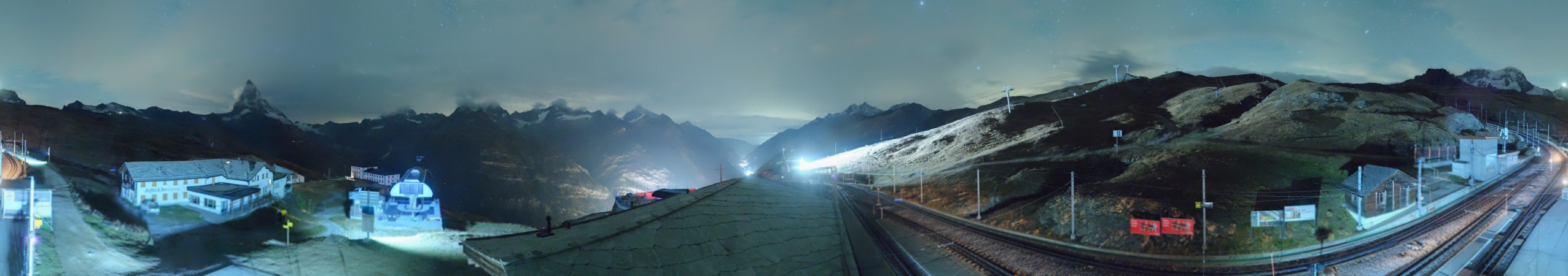 Matterhorn Gotthard Bahn Matterhorn Gotthard Bahn - Riffelberg snow cam captured at 4 October 2026 at 11:43 pm GMT+2
