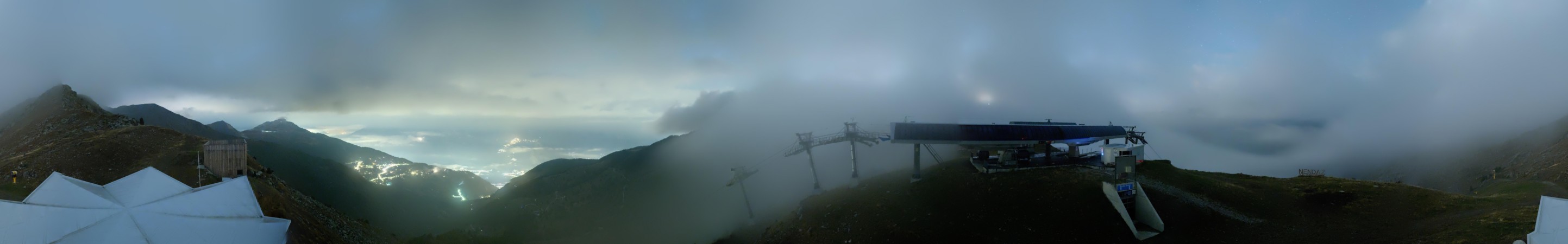 Nendaz - NVRM Plan du Fou snow cam captured at 2 October 2026 at 11:38 pm GMT+2