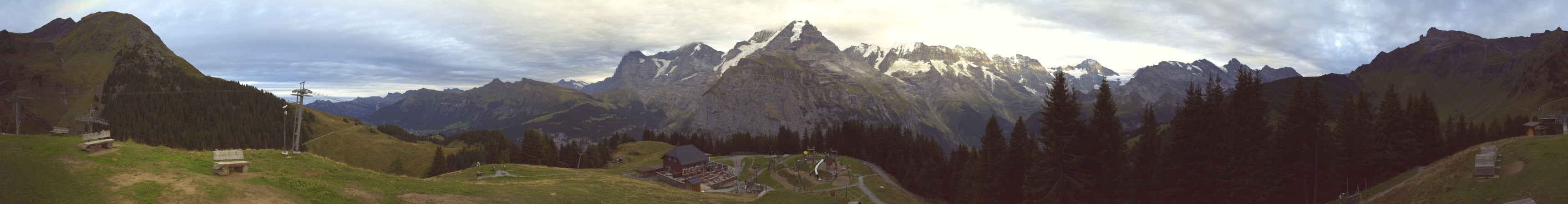 Schilthorn Allmendhubel snow cam captured at 13 September 2026 at 7:29 pm GMT+2