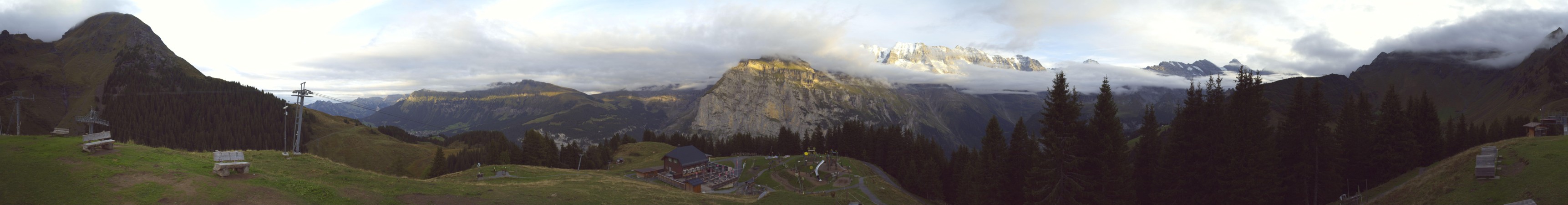 Schilthorn Allmendhubel snow cam captured at 17 September 2026 at 7:18 pm GMT+2