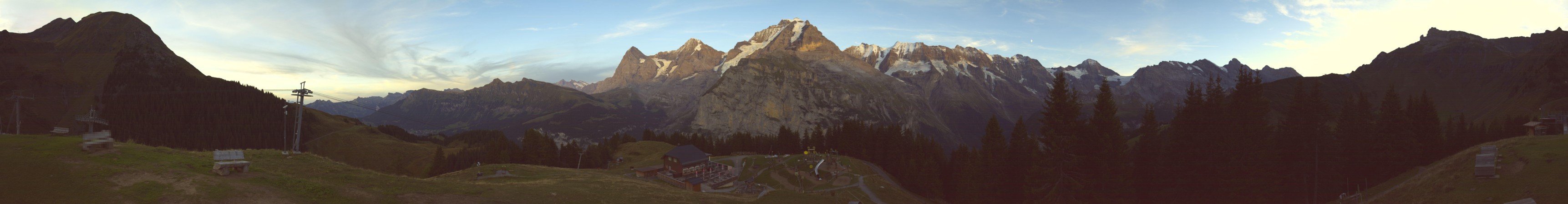 Schilthorn Allmendhubel snow cam captured at 19 September 2026 at 7:36 pm GMT+2