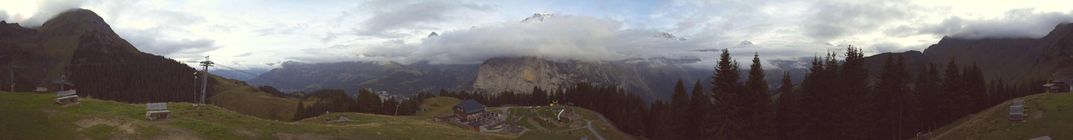Schilthorn Allmendhubel snow cam captured at 21 September 2026 at 7:16 pm GMT+2