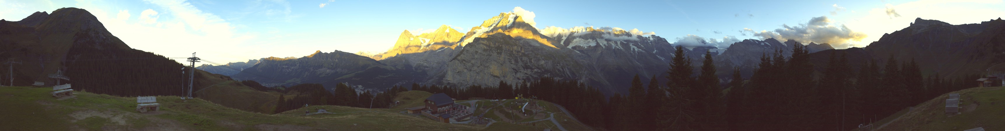 Schilthorn Allmendhubel snow cam captured at 23 September 2026 at 7:28 pm GMT+2