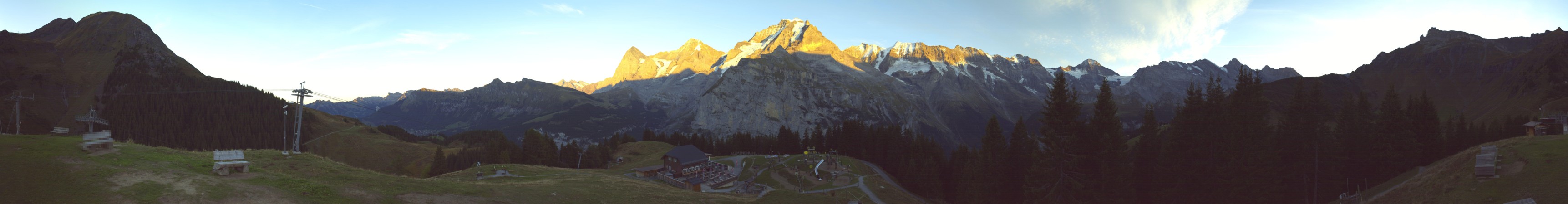 Schilthorn Allmendhubel snow cam captured at 25 September 2026 at 7:32 pm GMT+2