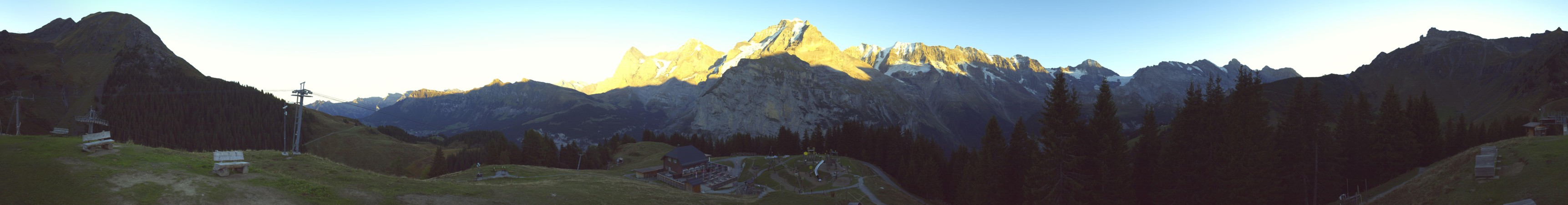 Schilthorn Allmendhubel snow cam captured at 26 September 2026 at 7:23 pm GMT+2