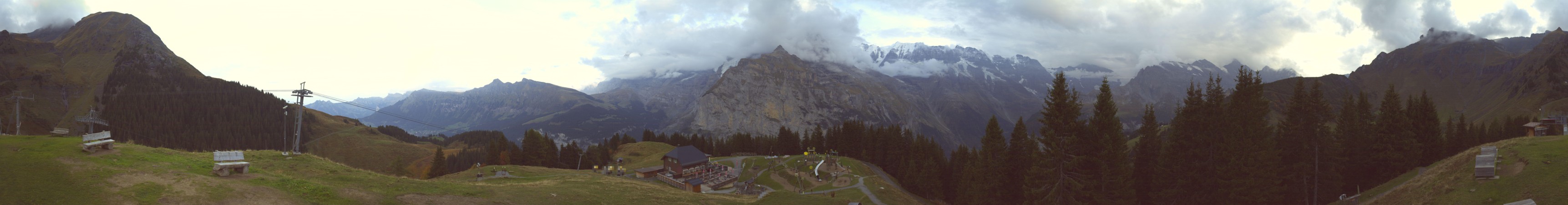 Schilthorn Allmendhubel snow cam captured at 4 October 2026 at 6:45 pm GMT+2
