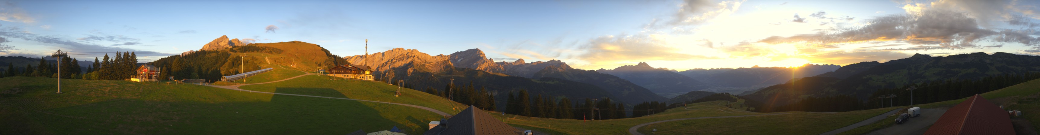 Télé Villars Gryon Diablerets Gryon - Les Chaux snow cam captured at 13 September 2026 at 7:55 pm GMT+2