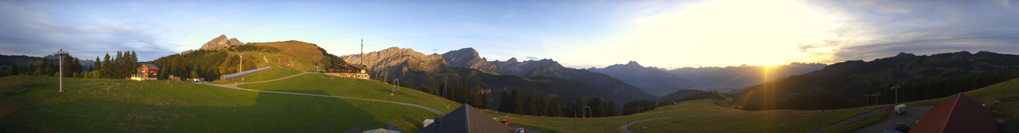 Télé Villars Gryon Diablerets Gryon - Les Chaux snow cam captured at 20 September 2026 at 7:39 pm GMT+2