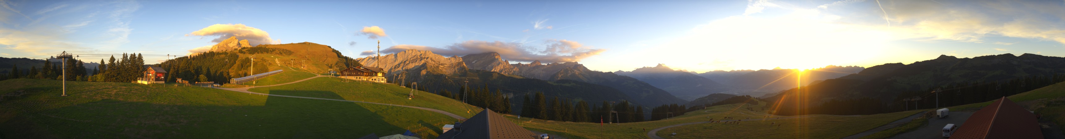 Télé Villars Gryon Diablerets Gryon - Les Chaux snow cam captured at 23 September 2026 at 7:35 pm GMT+2