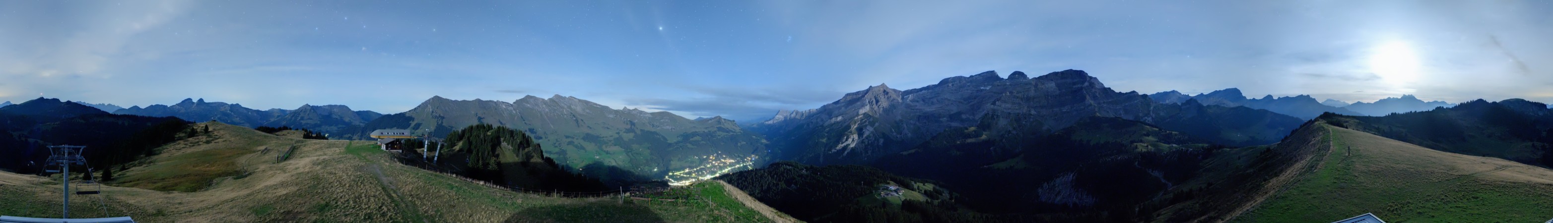 Télé Villars Gryon Diablerets Les Diablerets - Meilleret snow cam captured at 20 September 2026 at 11:51 pm GMT+2