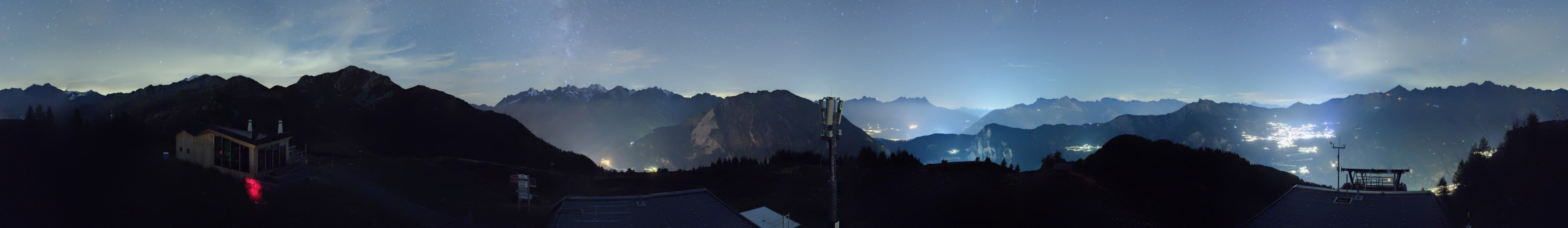 Verbier - Téléverbier SA Bruson - La Pasay snow cam captured at 12 September 2026 at 11:55 pm GMT+2