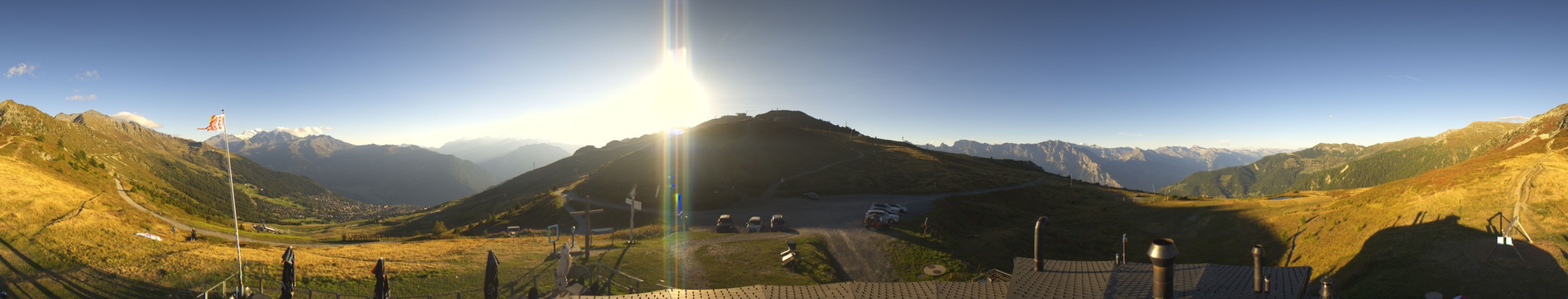 Verbier - Téléverbier SA Croix de Cœur snow cam captured at 15 September 2026 at 6:44 pm GMT+2