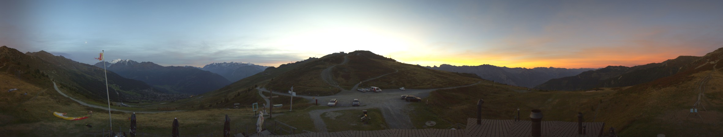 Verbier - Téléverbier SA Croix de Cœur snow cam captured at 21 September 2026 at 7:53 pm GMT+2