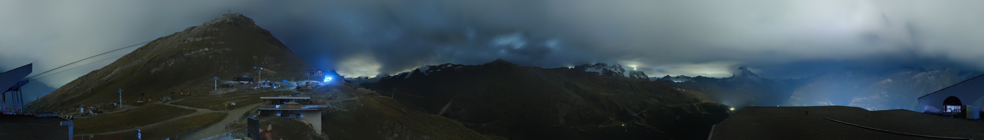 Zermatt Bergbahnen Blauherd snow cam captured at 13 September 2026 at 11:47 pm GMT+2