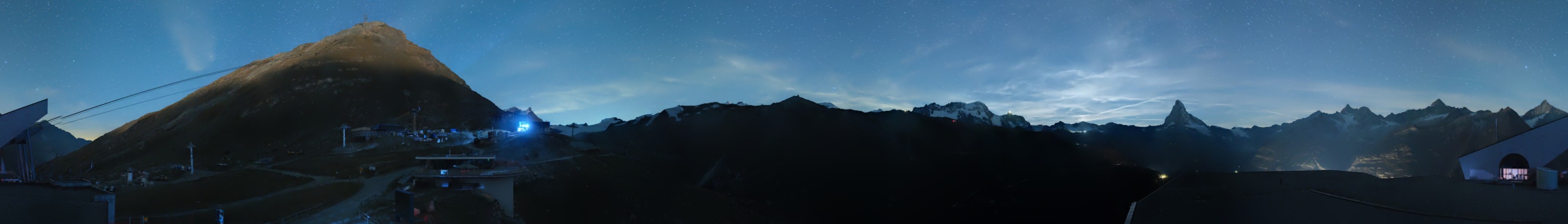 Zermatt Bergbahnen Blauherd snow cam captured at 19 September 2026 at 11:51 pm GMT+2