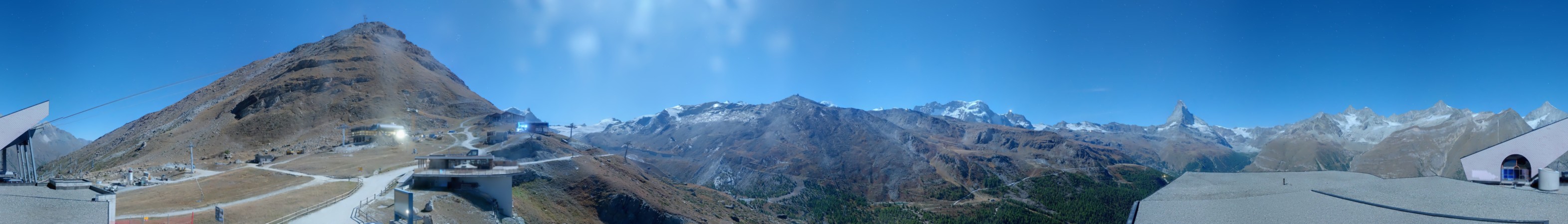 Zermatt Bergbahnen Blauherd snow cam captured at 27 September 2026 at 11:50 pm GMT+2