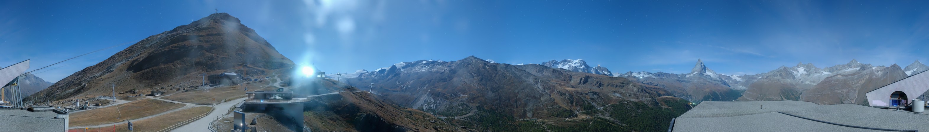 Zermatt Bergbahnen Blauherd snow cam captured at 28 September 2026 at 11:53 pm GMT+2