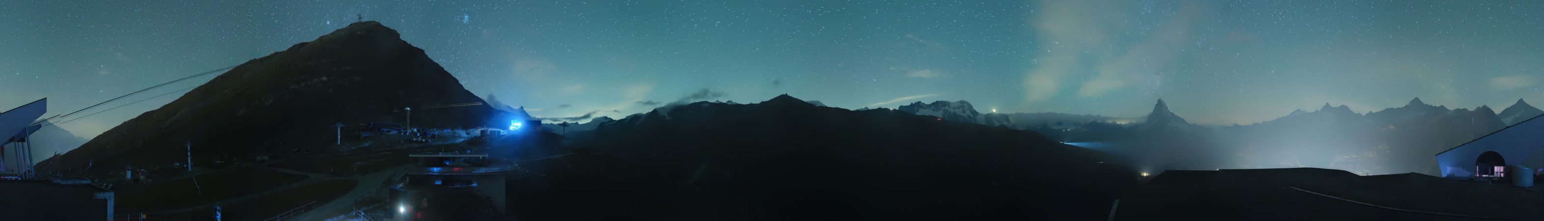 Zermatt Bergbahnen Blauherd snow cam captured at 3 October 2026 at 11:54 pm GMT+2