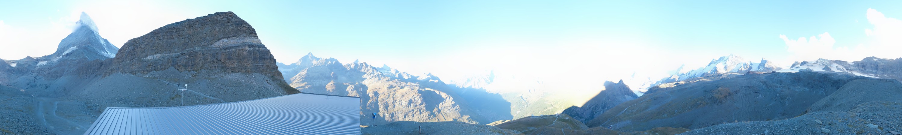 Zermatt Bergbahnen Hirli snow cam captured at 15 September 2026 at 6:45 pm GMT+2