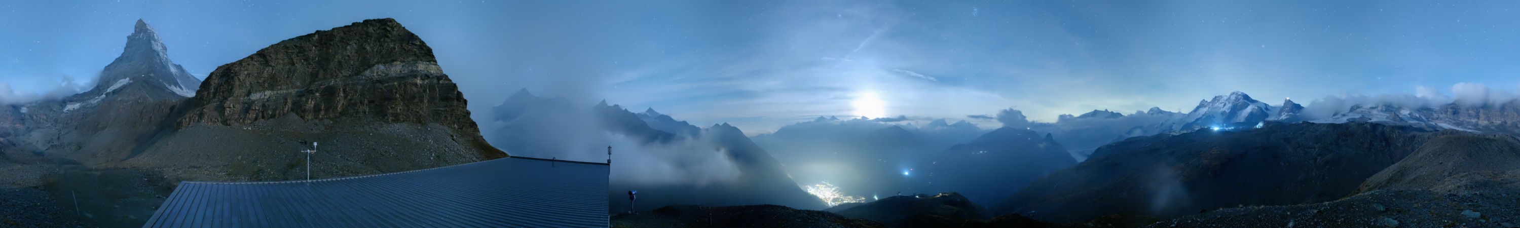 Zermatt Bergbahnen Hirli snow cam captured at 2 October 2026 at 11:47 pm GMT+2