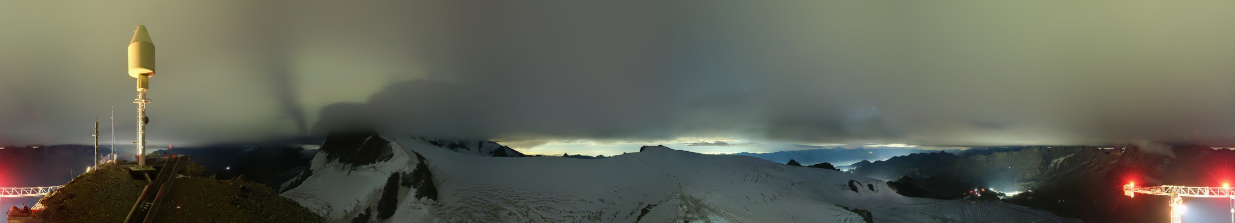 Zermatt Bergbahnen Matterhorn - Glacier Paradise snow cam captured at 13 September 2026 at 11:47 pm GMT+2