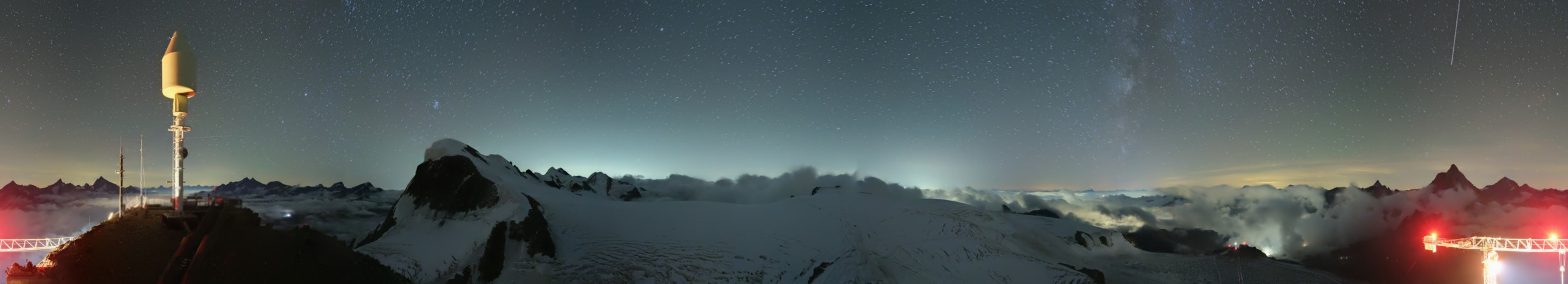 Zermatt Bergbahnen Matterhorn - Glacier Paradise snow cam captured at 18 September 2026 at 11:46 pm GMT+2