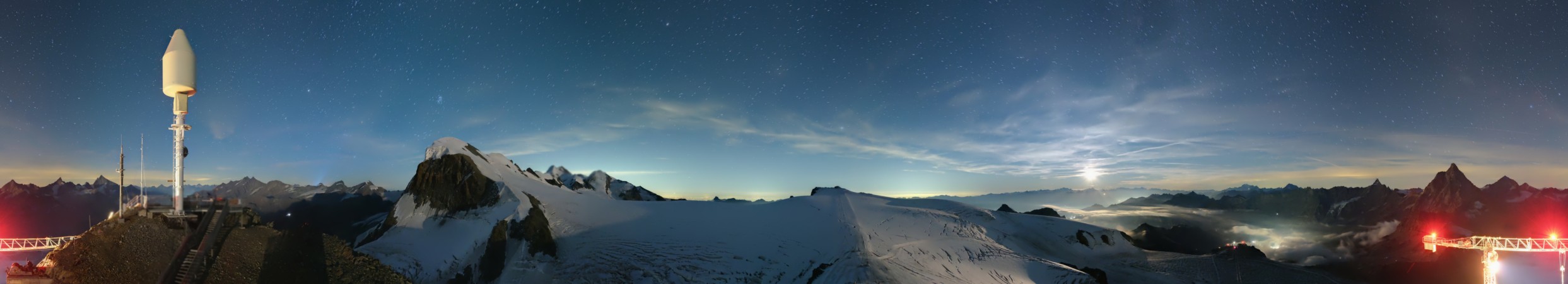 Zermatt Bergbahnen Matterhorn - Glacier Paradise snow cam captured at 19 September 2026 at 11:51 pm GMT+2