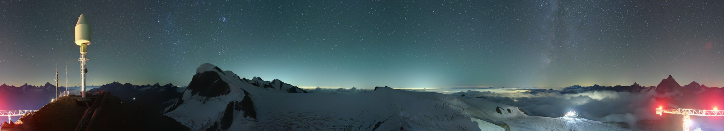 Zermatt Bergbahnen Matterhorn - Glacier Paradise snow cam captured at 5 October 2026 at 11:44 pm GMT+2
