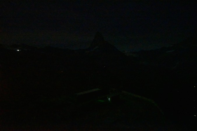 Zermatt Bergbahnen Riffelberg snow cam captured at 24 September 2026 at 11:47 pm GMT+2