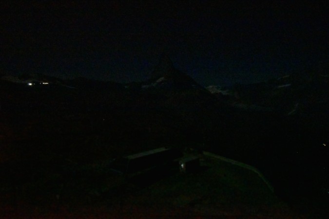 Zermatt Bergbahnen Riffelberg snow cam captured at 25 September 2026 at 11:48 pm GMT+2