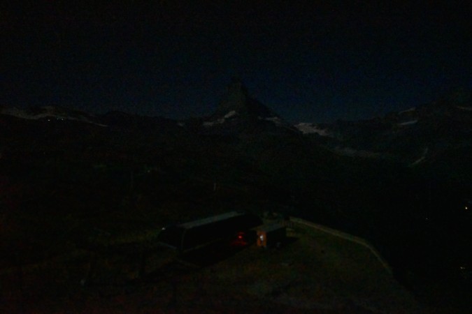 Zermatt Bergbahnen Riffelberg snow cam captured at 26 September 2026 at 11:50 pm GMT+2