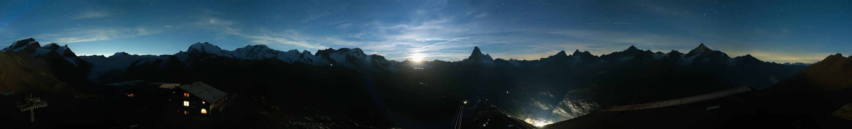 Zermatt Bergbahnen Rothorn snow cam captured at 19 September 2026 at 11:51 pm GMT+2