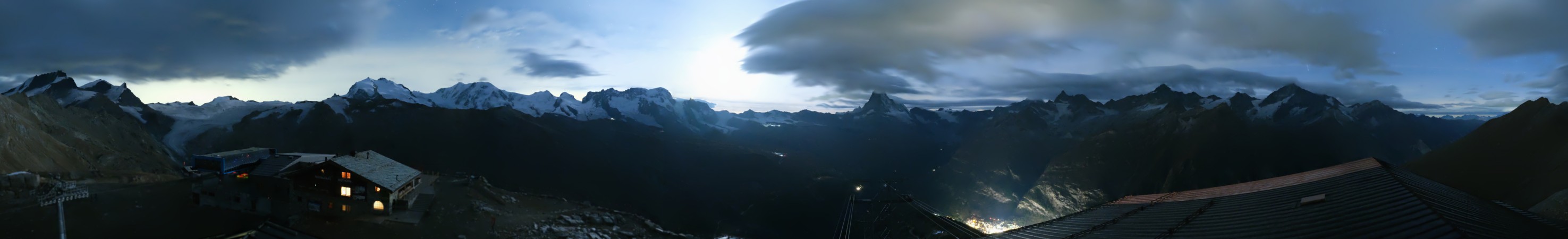 Zermatt Bergbahnen Rothorn snow cam captured at 20 September 2026 at 11:56 pm GMT+2