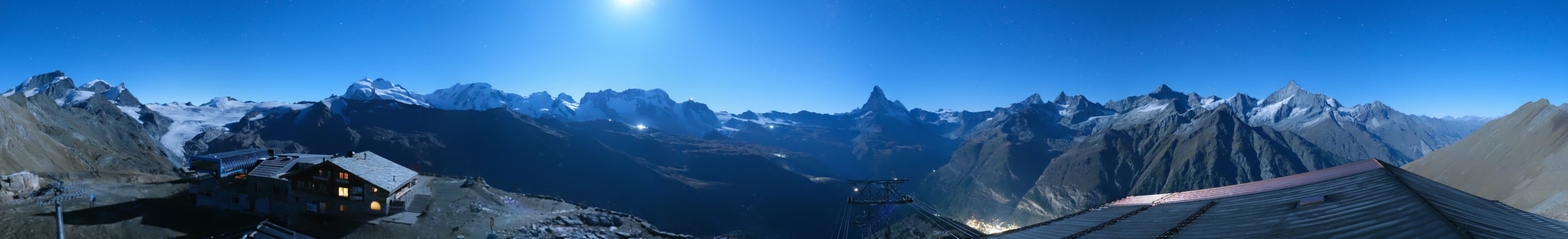 Zermatt Bergbahnen Rothorn snow cam captured at 22 September 2026 at 11:53 pm GMT+2