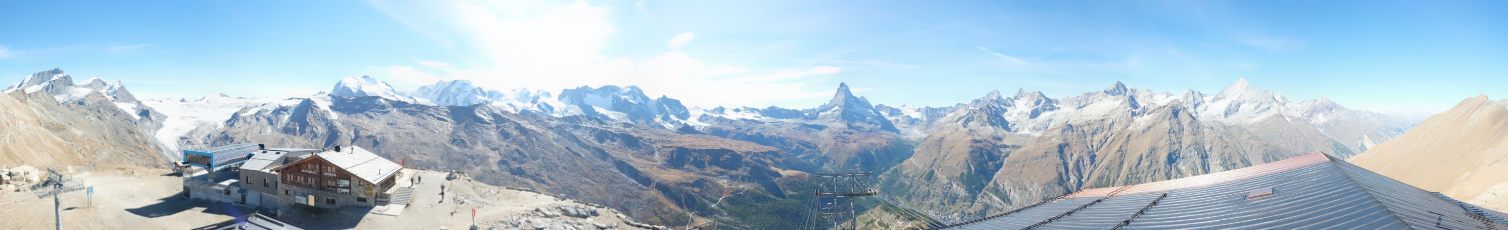 Zermatt Bergbahnen Rothorn snow cam captured at 25 September 2026 at 1:54 pm GMT+2