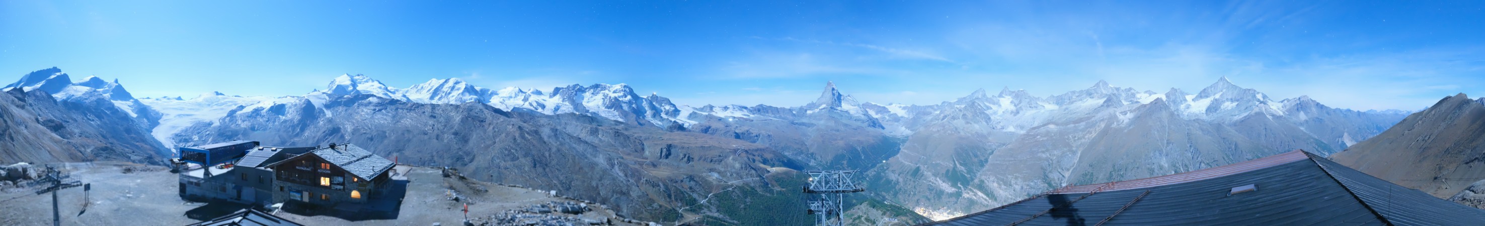 Zermatt Bergbahnen Rothorn snow cam captured at 28 September 2026 at 11:53 pm GMT+2