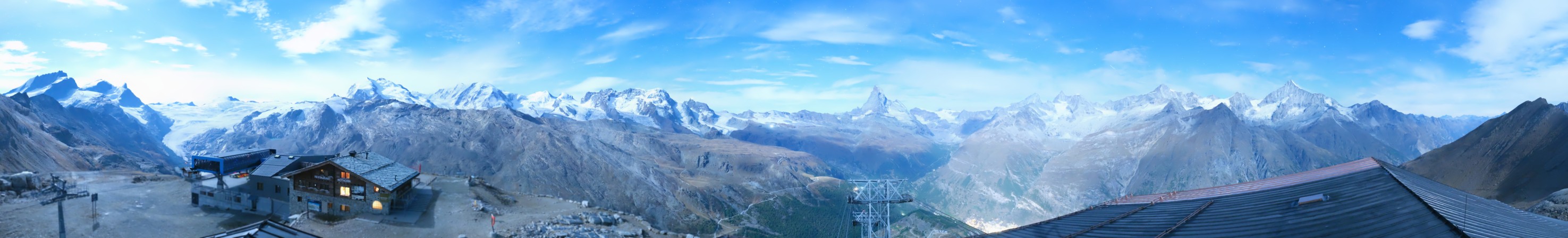 Zermatt Bergbahnen Rothorn snow cam captured at 29 September 2026 at 11:46 pm GMT+2