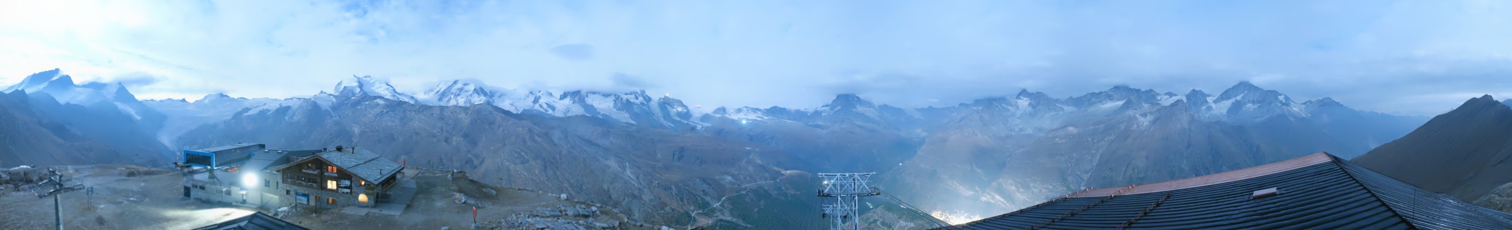 Zermatt Bergbahnen Rothorn snow cam captured at 30 September 2026 at 11:46 pm GMT+2